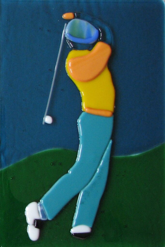 Drive van golfer.