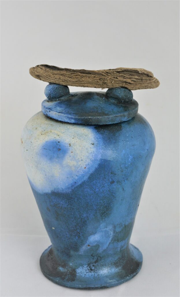 Pitfire Blauw met driftwood handvat